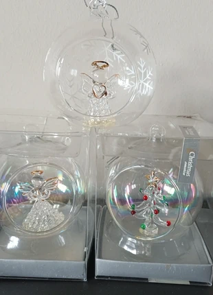 Lotto 3 sfere vetro soffiato natale, marque: vetro, état: Neuf sans étiquette, 10,00 €, 11,20 € Protection acheteurs incluse