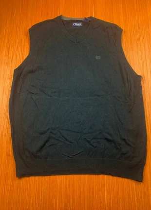 Pull sans manches Chaps col V noir Taille XXL avec logo brodé blanc, brand: CHAPS, condizioni: Ottime, taglia: XXL, €19.99, €21.69 include la Protezione acquisti