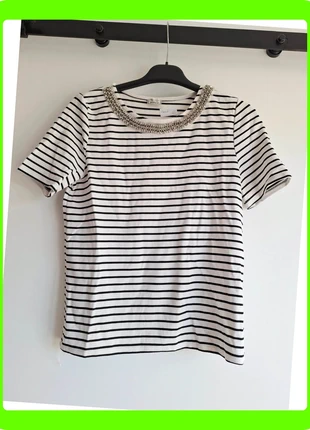 Haut 56 : T-shirt rayé col bijoux Pimkie T36, marque: Pimkie, état: Très bon état, taille: S / 36 / 8, 4,00 €, 4,90 € Protection acheteurs (Pro) incluse
