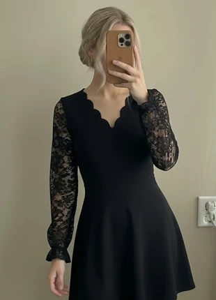 Robe noire élégante avec manches longues en dentelle, brand: Seven Lane London, condition: New without tags, size: M / 38 / 10, €27.00, €29.05 includes Buyer Protection