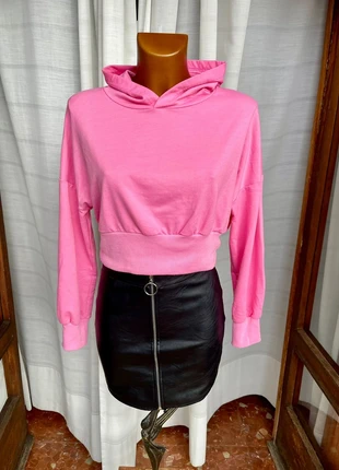 Felpa crop rosa con cappuccio taglia S/M, marke: Nazzaro, zustand: Sehr gut, größe: S / 36 / 8, 4,99 €, 5,94 € inklusive Vinted-Käuferschutz