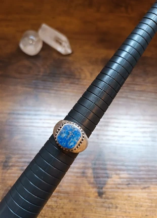 Men's Lapis Lazuli signet ring, brand: Lapis, condition: Very good, size: 20.6 mm / V½, £11.95, £13.25 includes Buyer Protection Pro
