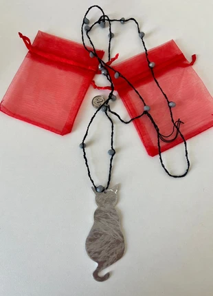 Collana gatto idea regalo Natale - Weihnachtskatzenkette - Collier chat de Noël, brand: Gioielli, condizioni: Nuovo senza cartellino, €10.00, €11.20 include la Protezione acquisti