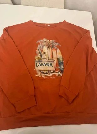Pull Orange Souple Manches Longues 3XL Motif Lahaina Hawaii – Très bon Etat, merk: sans marque, staat: Heel goed, maat: XXXL / 46 / 18, € 8,10, € 9,21 inclusief Kopersbescherming