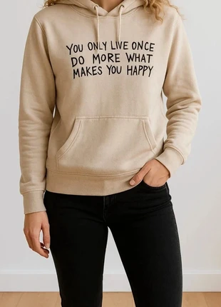 Sweat a capuche Celio be normal Femme "you only live once", Beige, Taille XS – Excellent état, marke: Celio, zustand: Sehr gut, größe: XS / 34 / 6, 12,83 €, 14,17 € inklusive Vinted-Käuferschutz