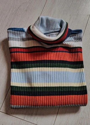 Pull col roulé Tommy Hilfiger multicolore manches longue, M, marque: Tommy Hilfiger, état: Bon état, taille: M / 38 / 10, 4,00 €, 4,90 € Protection acheteurs incluse