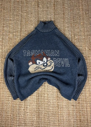 Pull Rare Bleu Looney Tunes, Tasmanian Devil, Vintage Y2K 2000s, Oversize Taille L, marque: Looney Tunes, état: Très bon état, taille: L, 70,00 €, 74,20 € Protection acheteurs (Pro) incluse