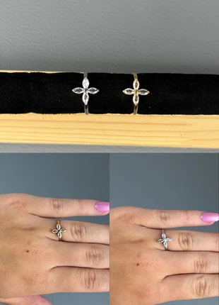 Bague diamant en doré ou argenté en Acier inoxydable, marke: sans marque, zustand: Neu, größe: Größenverstellbar, 15,00 €, 16,45 € beinhaltet Vinted-Käuferschutz Pro