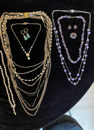 Lot de bijoux vintage sautoir collier boucles d'oreilles améthyste etc, marque: Vintage Boutique, état: Bon état, 35,00 €, 37,45 € Protection acheteurs (Pro) incluse