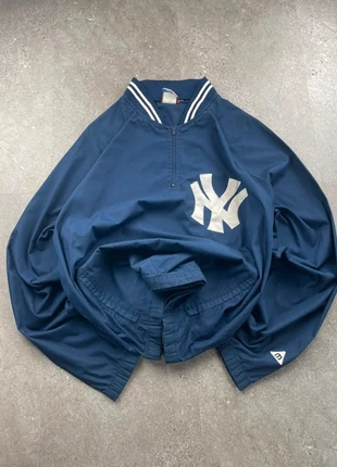 Veste coupe vent track jacket 1/4 zip manestic bleu marine vintage 90’s y2k oversize taille L, merk: Majestic, staat: Goed, maat: L, € 21,00, € 22,75 inclusief Kopersbescherming