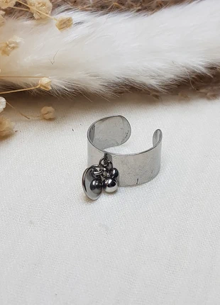 Bague acier inoxydable ajustable argentée avec breloques – minimaliste – bijou fait main, merk: Fait Main, staat: Nieuw zonder prijskaartje, maat: Aanpasbaar, € 4,90, € 5,85 inclusief Kopersbescherming