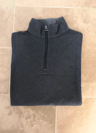 Pull quart de zip Polo Ralph Lauren homme S gris chiné logo bleu excellent état, marke: Ralph Lauren, zustand: Sehr gut, größe: S, 44,99 €, 47,94 € beinhaltet Vinted-Käuferschutz Pro