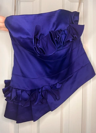Karen Millen, satin, purple sleeveless, asymmetrical top. Size 12, brand: Karen Millen, condition: Very good, size: M / UK 12-14, £21.00, £22.75 includes Buyer Protection