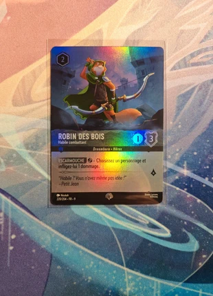 Robin des Bois Habille combattant 220/204 Lorcana chapitre 9 VF, marke: Ravensburger, zustand: Wie neu, 6,00 €, 7,00 € inklusive Vinted-Käuferschutz