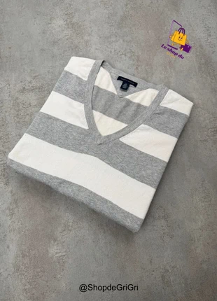 Pull col v Tommy Hilfiger | taille S Femme | Gris et blanc, marca: Tommy Hilfiger, estado: Muy bueno, tamaño: S / 36 / 8, 14,00 €, 15,40 € Protección al comprador Pro incluida