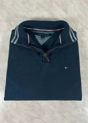 Tommy Hilfiger – Pull col camionneur bleu marine M homme – Premium, iconique, coton épais Code 001N, marca: Tommy Hilfiger, estado: Bom, tamanho: M, €30.00, €32.20 inclui Proteção do Comprador Pro