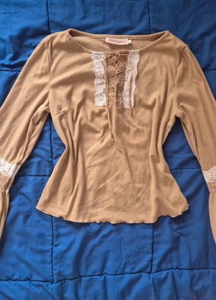 Vintage Y2k Boho style coquette bell sleeve top, brand: Miss Eighteen, condizioni: Ottime, taglia: S / IT 40 / EU 36, €15.00, €16.45 include la Protezione acquisti