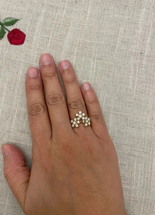 Bague vintage en plaqué or et zirconium., marque: Vintage, état: Très bon état, taille: 16,9 mm, 25,00 €, 26,95 € Protection acheteurs incluse