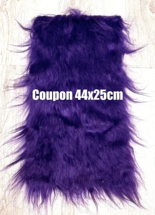 Coupon tissu très doux fausse fourrure à poils longs violet 44cm x 25cm, marque: Fourrure, état: Très bon état, 5,50 €, 6,48 € Protection acheteurs (Pro) incluse