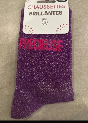 Chaussettes à paillettes, état: Neuf avec étiquette, taille: Taille unique, 5,00 €, 5,95 € Protection acheteurs incluse