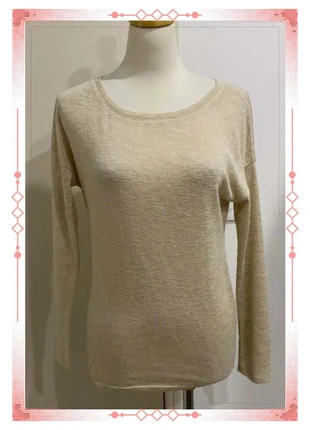 Pull léger Bershka beige crème manches longues Taille S, merk: Bershka, staat: Heel goed, maat: S / 36 / 8, € 4,90, € 5,85 inclusief Kopersbescherming