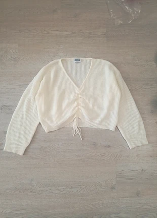 Jersey de punto blanco cropped de cuello en V, marque: WRSTBHVR, état: Très bon état, taille: M / 38 / 10, 32,00 €, 34,30 € Protection acheteurs incluse