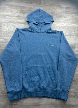 Pull à capuche Carhartt bleu logo brodé en coton taille S, marque: Carhartt, état: Très bon état, taille: S, 29,00 €, 31,15 € Protection acheteurs incluse