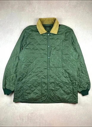 Lavenham Quilted Jacket / Diamond Padded Coat with Corduroy Collar | Green | Size L | Men #82, marca: Lavenham, estado: Muy bueno, tamaño: L, 73,20 €, 77,56 € Protección al comprador incluida