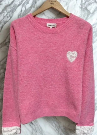 Magnifique pull rose cœur TU 36-40, état: Neuf sans étiquette, taille: M / 38 / 10, 34,00 €, 36,40 € Protection acheteurs incluse