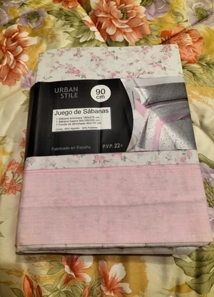 Sábana para cama de 90 cms, marque: Urban Style, état: Neuf avec étiquette, taille: Simple (135-150 cm x 200-220 cm), 10,00 €, 11,20 € Protection acheteurs incluse