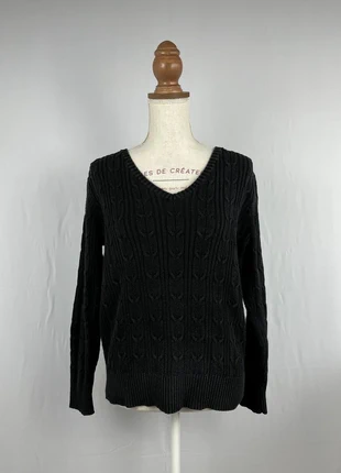 Pull en maille noir col V manches longues • St John's Bay • Taille L (40), marque: St. John's Bay, état: Bon état, taille: L / 40 / 12, 8,00 €, 9,10 € Protection acheteurs incluse