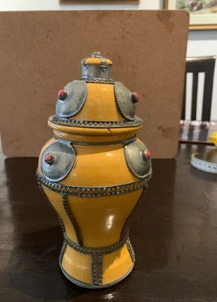 Decoratieve vintage Marokkaanse pot van 20 cm hoog, staat: Goed, € 5,00, € 5,95 inclusief Kopersbescherming