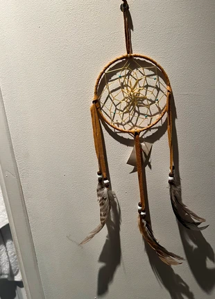Attrape-rêves artisanal – cuir suédé & plumes naturelles, état: Neuf avec étiquette, 25,00 €, 26,95 € Protection acheteurs incluse