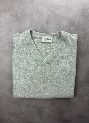 Pull col V Lacoste gris pour homme taille S, marca: Lacoste, estado: Muito bom, tamanho: S / 36 / 8, €15.00, €16.45 inclui Proteção do Comprador