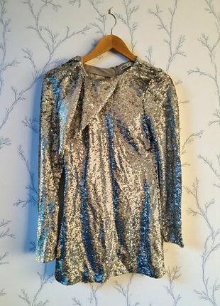 Mini Robe Paillettes Holographiques / Vestido Lentejuelas Iridiscentes Zara Talla S, brand: Zara, condizioni: Buone, taglia: S / IT 40 / EU 36, €18.00, €19.60 include la Protezione acquisti