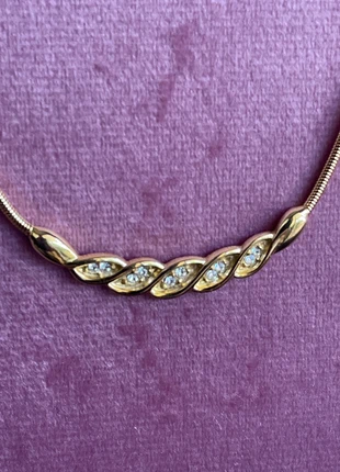 Collier vintage ras de cou signé Amerikaner KL doré, marque: Vintage Boutique, état: Très bon état, 15,00 €, 16,45 € Protection acheteurs (Pro) incluse