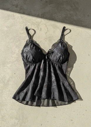 Haut Bohème Noir Dentelle – Y2K / Féminin / Romantique Grunge / Soirée, condition: Very good, size: M / 38 / 10, €39.90, €42.60 includes Buyer Protection Pro