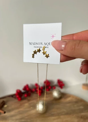 Orecchini pendenti stella oro, marque: MAISONAQUA, état: Neuf avec étiquette, 15,00 €, 16,45 € Protection acheteurs incluse