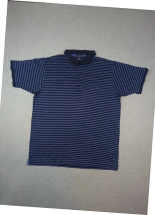 Polo rayé Serge Blanco | Bleu marine et bleu | Logo brodé | Taille M/L Homme, marke: Serge Blanco, zustand: Sehr gut, größe: L, 9,00 €, 10,15 € beinhaltet Vinted-Käuferschutz Pro