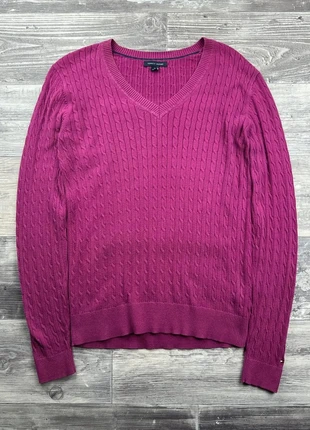Pull col V Torsadé Tommy Hilfiger Violet taille M, marque: Tommy Hilfiger, état: Très bon état, taille: M / 38 / 10, 7,00 €, 8,05 € Protection acheteurs (Pro) incluse