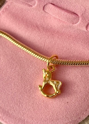 Breloque charm cheval à bascule compatible Pandora en argent 925 doré à l’or fin, brand: Pandora, condition: New without tags, €15.00, €16.45 includes Buyer Protection