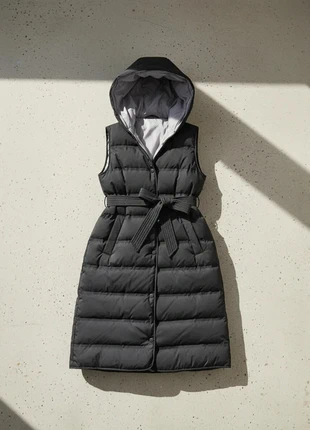 Doudoune longue noire – sans manches, ceinturée, chic, chaude, brand: Atelier Lysandra, condition: Very good, size: M / 38 / 10, €149.90, €158.10 includes Buyer Protection Pro