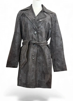 Trench en cuir véritable marron foncé– Emilia Lay – Taille S/M, marque: Vintage Dressing, état: Très bon état, taille: S / 36 / 8, 49,90 €, 53,10 € Protection acheteurs (Pro) incluse