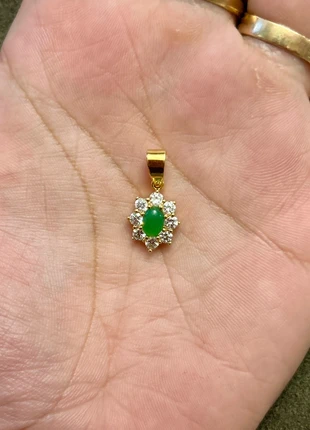 Pendentif marguerite en plaqué or et zircons colorés, marque: plaqué or 3 microns, état: Très bon état, 18,50 €, 20,13 € Protection acheteurs (Pro) incluse