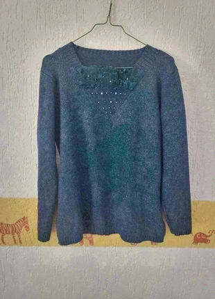 Pull bleu à paillettes en cachemire Très bon état Taille 38, brand: Inconnu, condizioni: Ottime, taglia: M / IT 42 / EU 38, €3.00, €3.85 include la Protezione acquisti