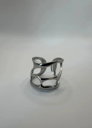 Bague argentée difforme, brand: CHROME, condition: Very good, size: Adjustable, €6.99, €8.04 includes Buyer Protection Pro