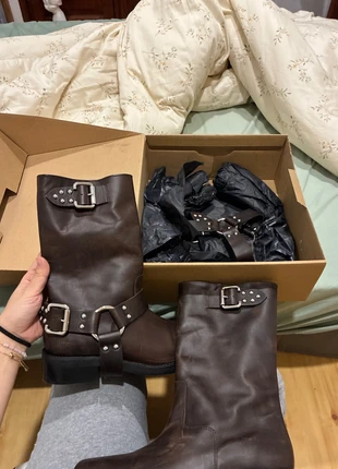 botas piel marron zara biker, marque: Zara, état: Neuf avec étiquette, taille: 39, 80,00 €, 84,70 € Protection acheteurs incluse