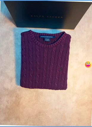 Torsadé Tressé Pull ras de cou Ralph Lauren vintage violet logo brodé vert pour Femme taille L, marque: Ralph Lauren, état: Très bon état, taille: L, 46,00 €, 49,00 € Protection acheteurs (Pro) incluse