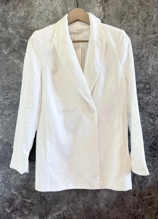 Blazer blanc lin femme Kookai taille XS Blazer de lino mujer Blazer in lino donna Leinenblazer Damen, marca: KOOKAÏ, estado: Novo com etiquetas, tamanho: XS / 34 / 6, €76.00, €80.50 inclui Proteção do Comprador