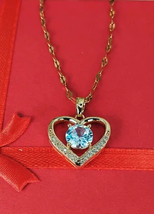 Collier coeur de pierre doré N°2 – Acier inoxydable, chic et intemporel, marca: Boutique Île de Beauté, estado: Nuevo sin etiquetas, 2,95 €, 3,80 € Protección al comprador Pro incluida